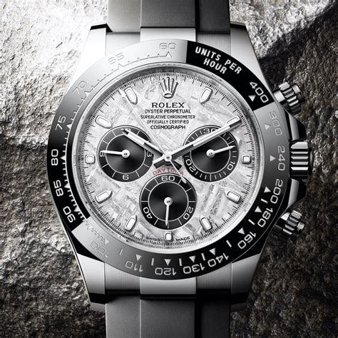 rolex daytona black meteorite|rolex daytona meteorite white gold.